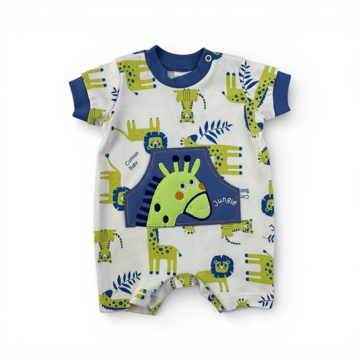 Macaquinho Masculino Infantil Curioso Girafa Jungle