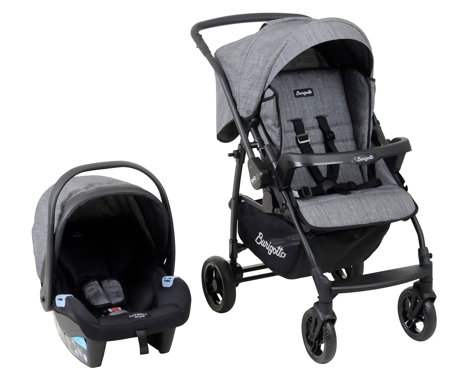 Conjunto Burigotto Rio 22 Travel System - Carrinho Rio 22 + Cadeira Materna