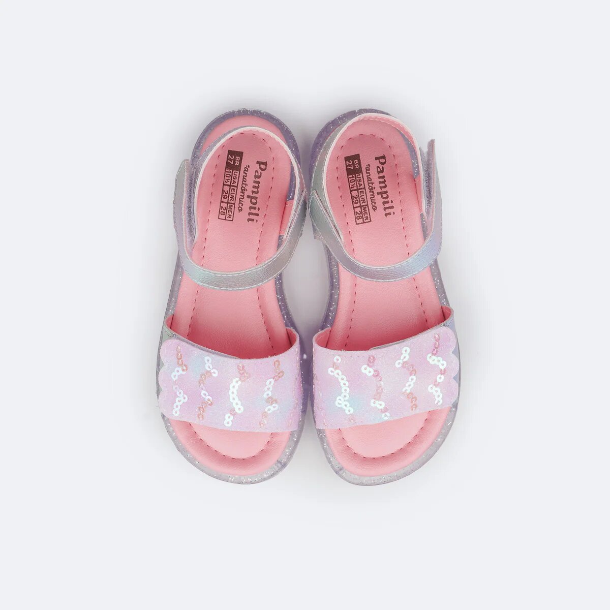 Sandália Infantil Pampili Lulli Led Sereia