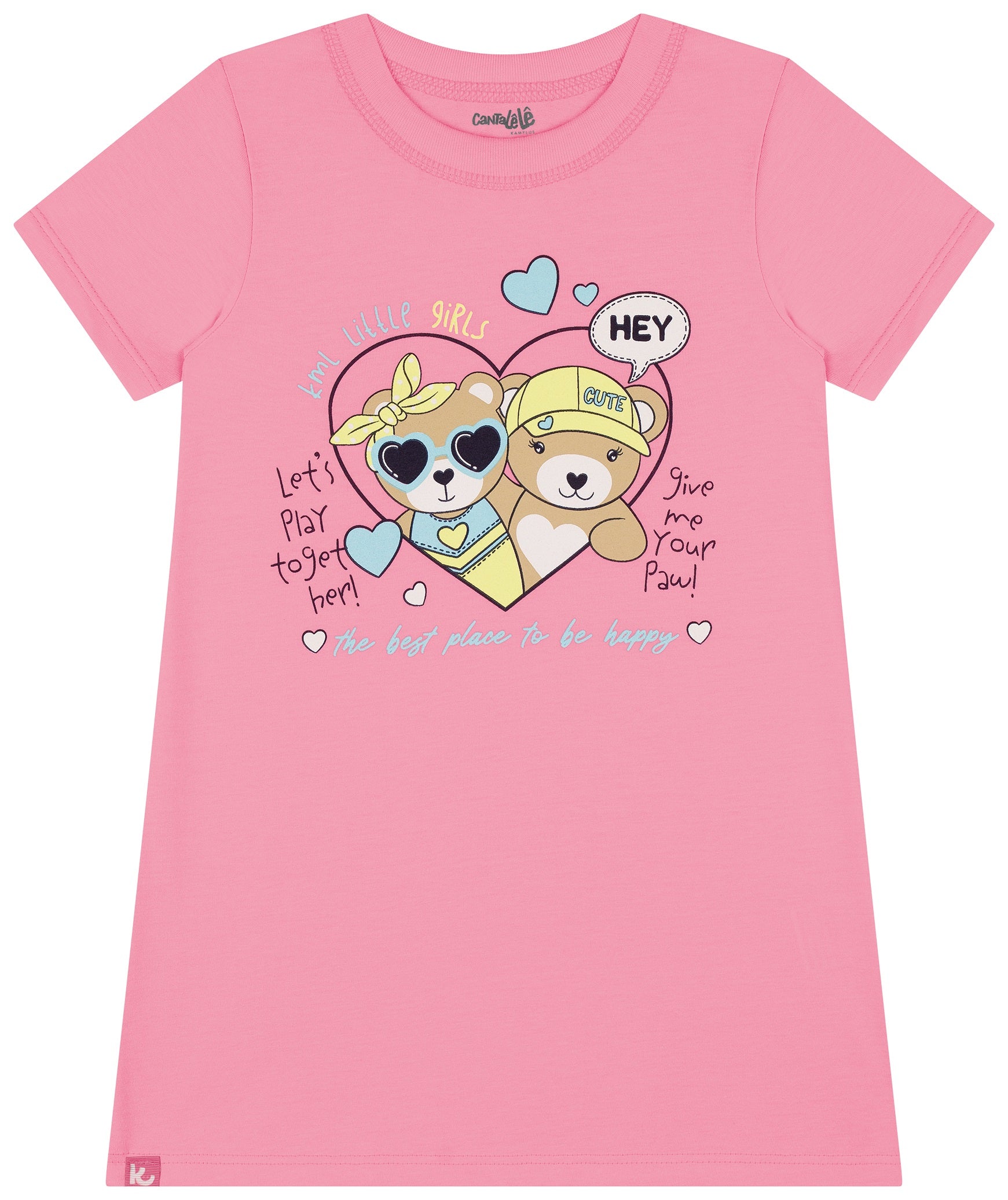 Vestido Kamylus Ursinhos Little Girls