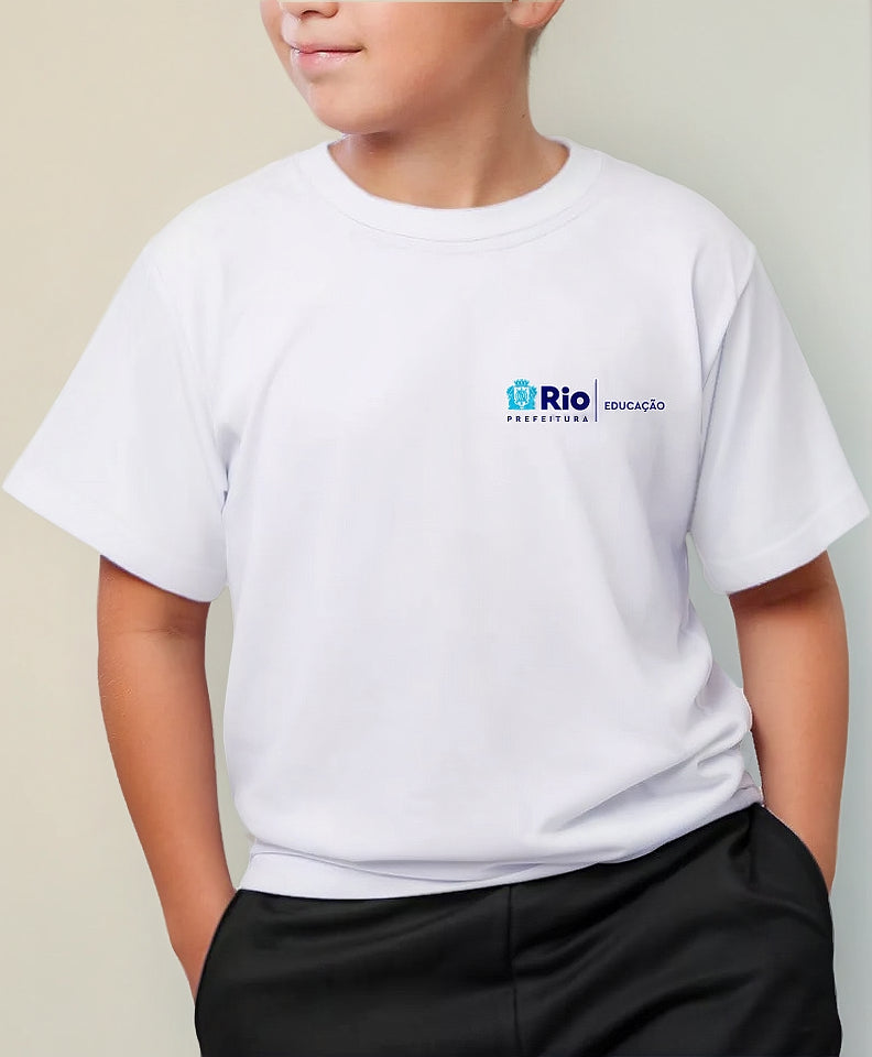 Camisa Infantil Uniforme Escolar Prefeitura Rio de Janeiro