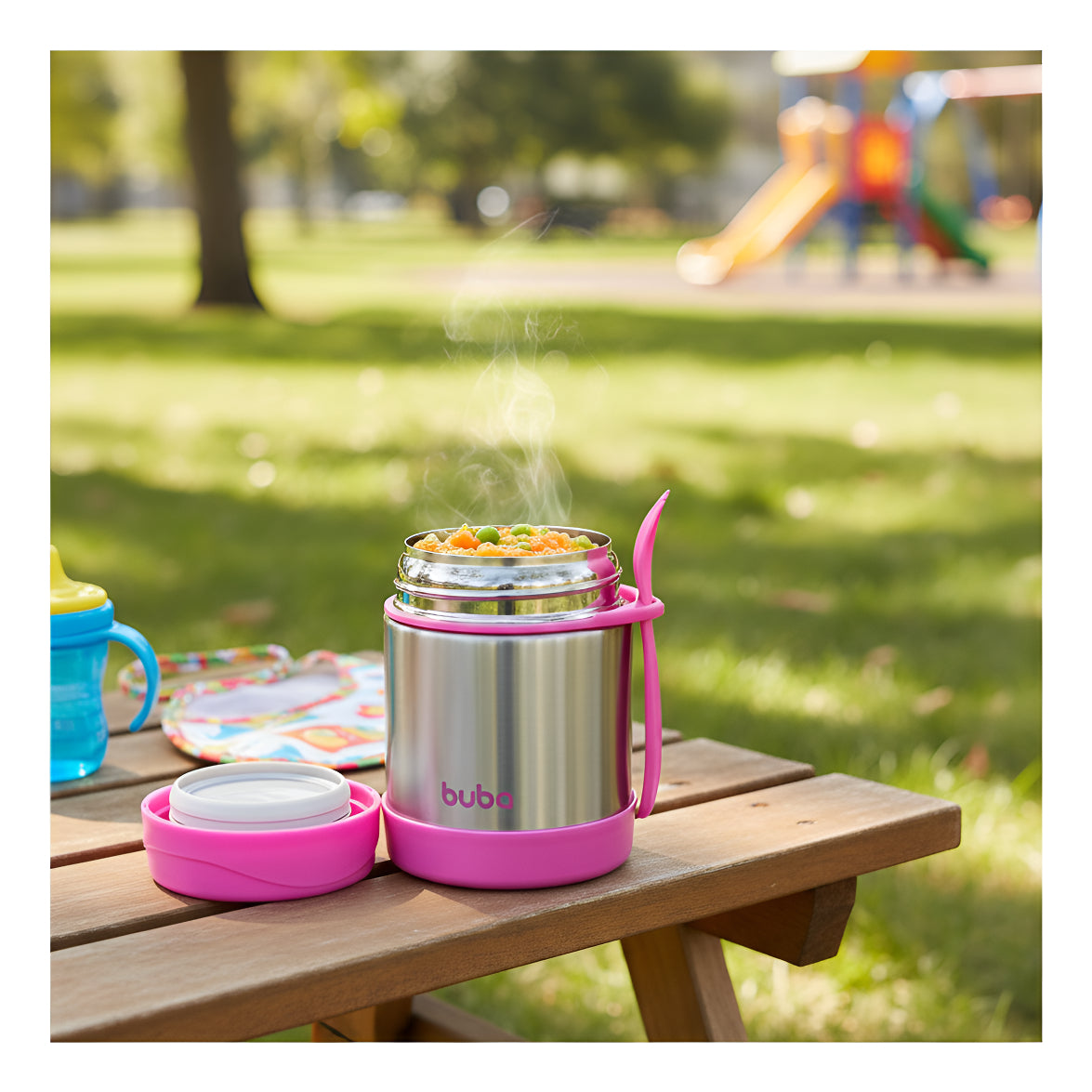 Pote Termico Buba Aco Inoxidavel Com Colher +6M