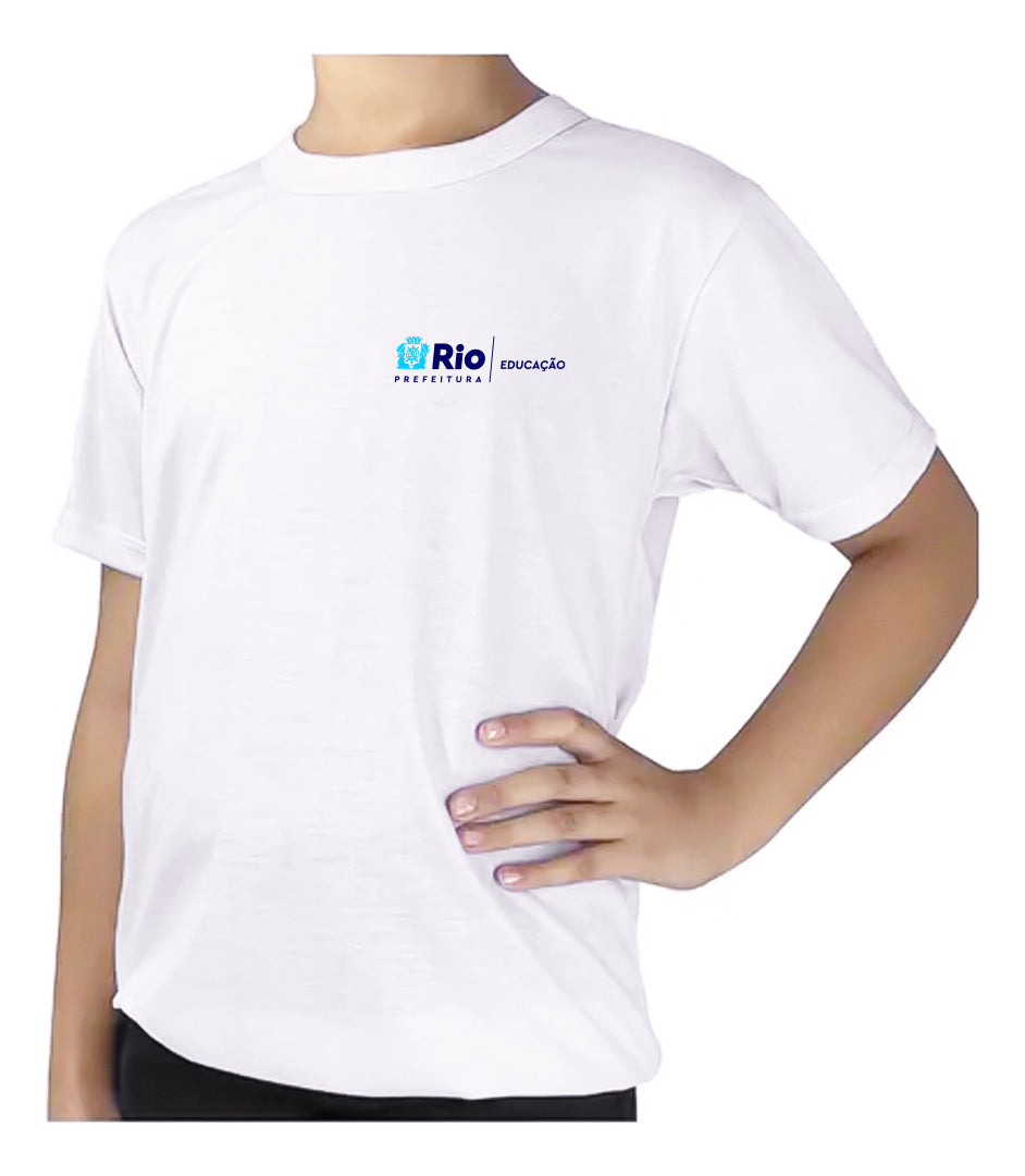 Camisa Infantil Uniforme Escolar Prefeitura Rio de Janeiro