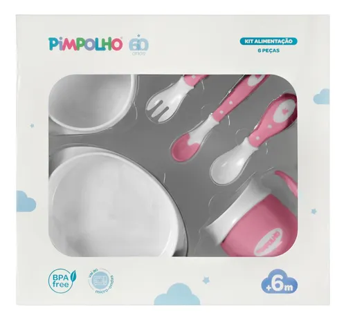 Kit Alimentação Pimpolho Infantil 6 Peças