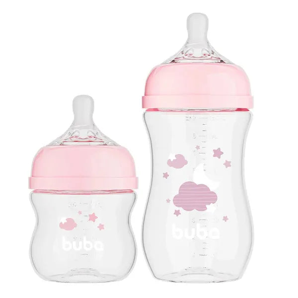 Kit Mamadeiras Buba Easy Flow Nuvem 2 Peças