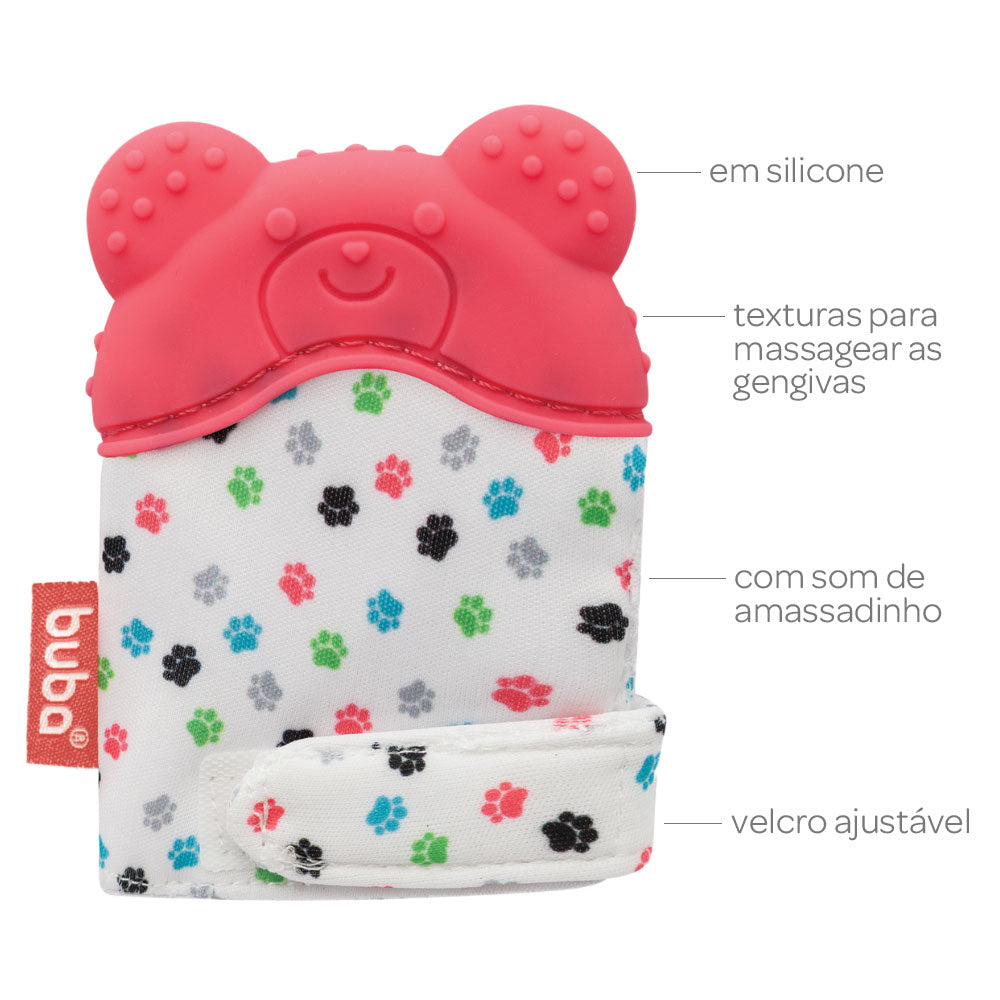 Luvinha Mordedor para Bebê Buba Urso Alívio Gengiva Silicone