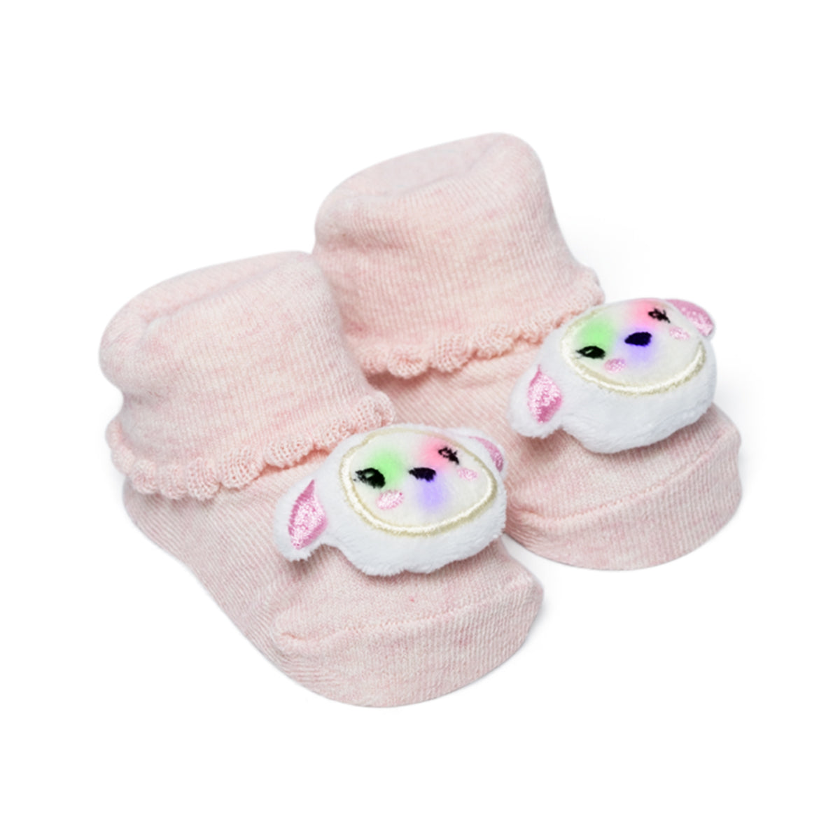 Meia Bebê Feminina com Bichinho e LED Pimpolho (0 a 6 Meses)