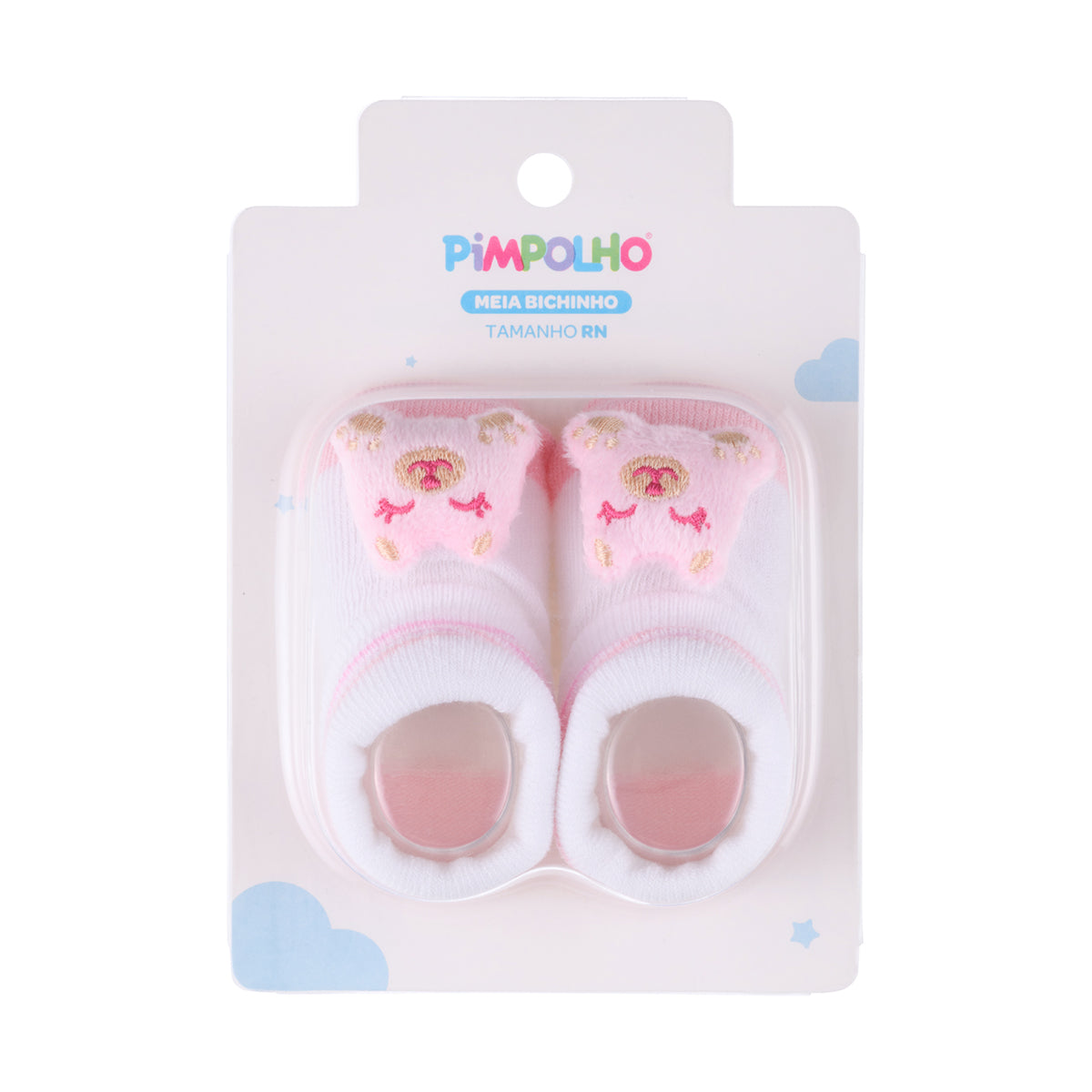 Meia Infantil Feminina Pimpolho - Coleção Bichinho Recém-Nascido