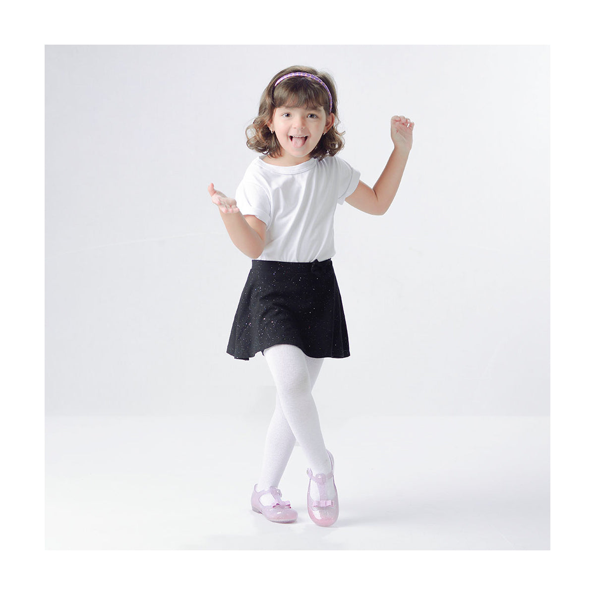 Meia-Calça Infantil Pimpolho Algodão Lisa e Confortável