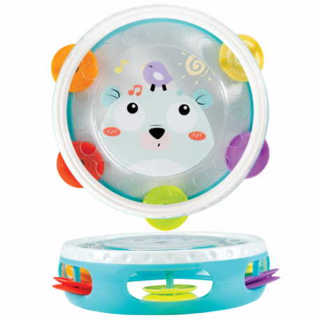 Meu Primeiro Pandeiro Buba Zoo Instrumento Musical Infantil 12 Meses+