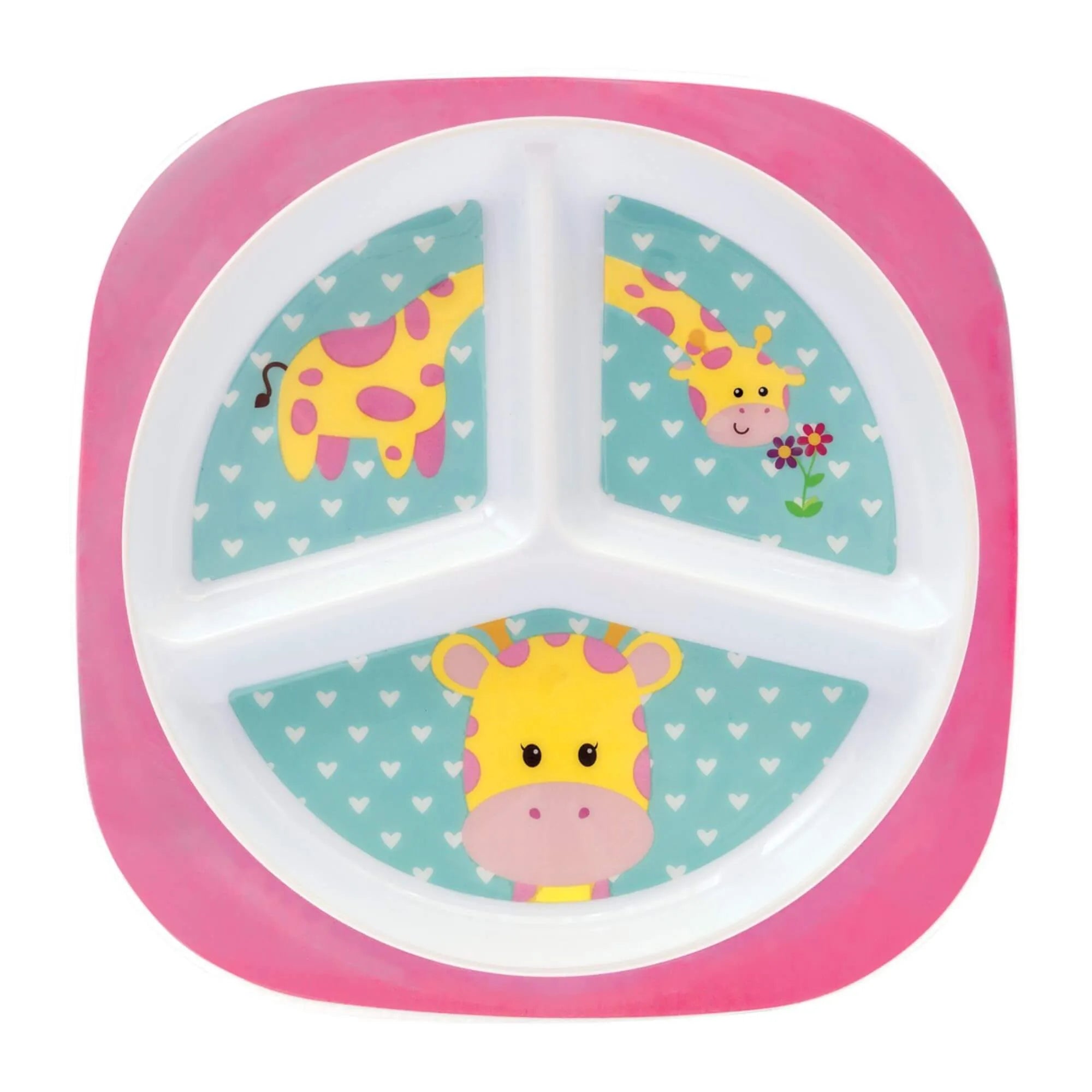 Pratinho Infantil Buba Animal Fun com Divisórias Livre de BPA 6 Meses+