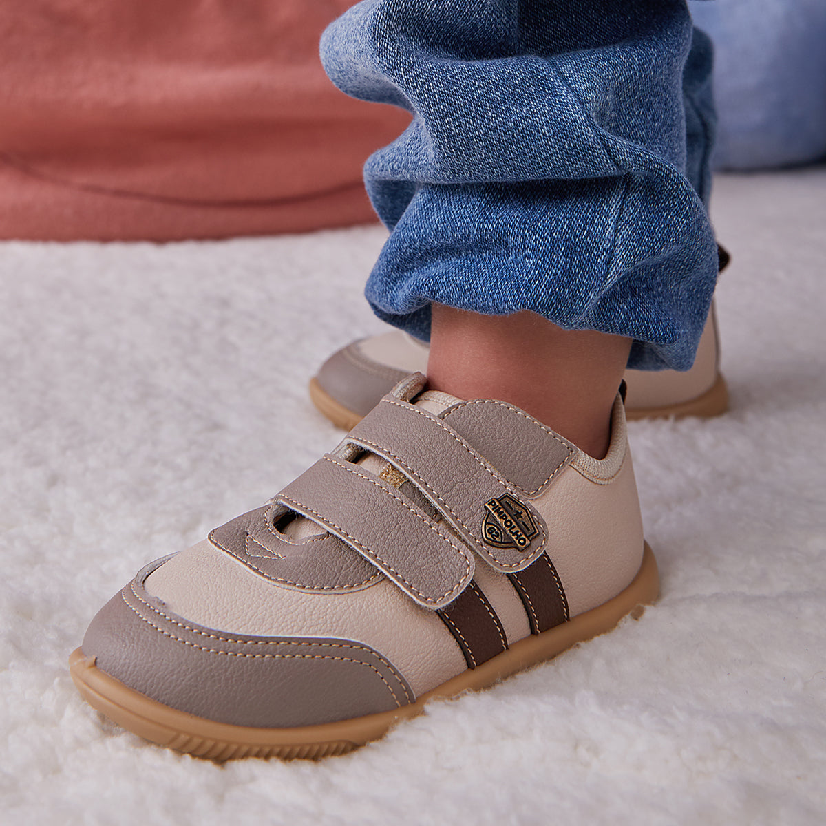 Sapato Casual Infantil Menino Pimpolho Bicolor com Tiras e Velcro