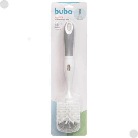 Escova Mamadeira E Bico Buba - Cinza