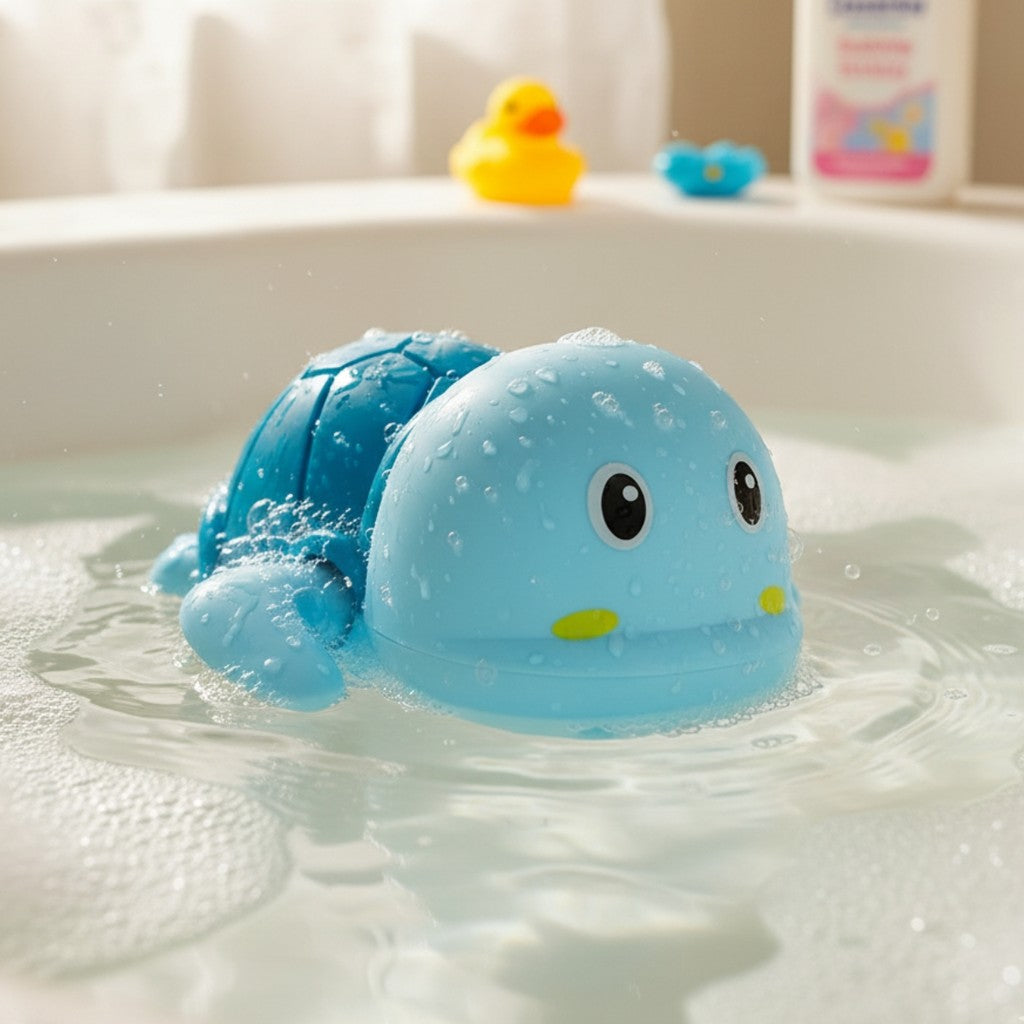 Brinquedo de Banho Infantil Buba Tartaruga a Corda 12M+