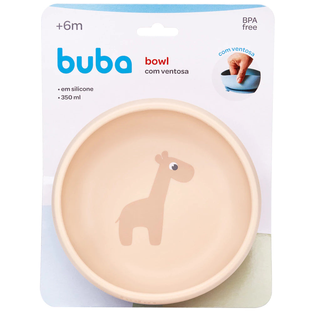 Pratinho Bowl Em Silicone Buba Com Ventosa Cloudy +6 Meses