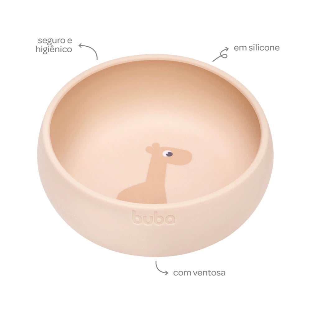 Pratinho Bowl Em Silicone Buba Com Ventosa Cloudy +6 Meses