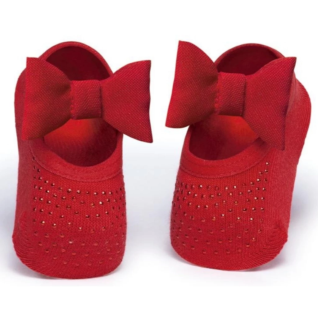 Meia Sapatilha Bebê Puket Laço e Brilho Delicada