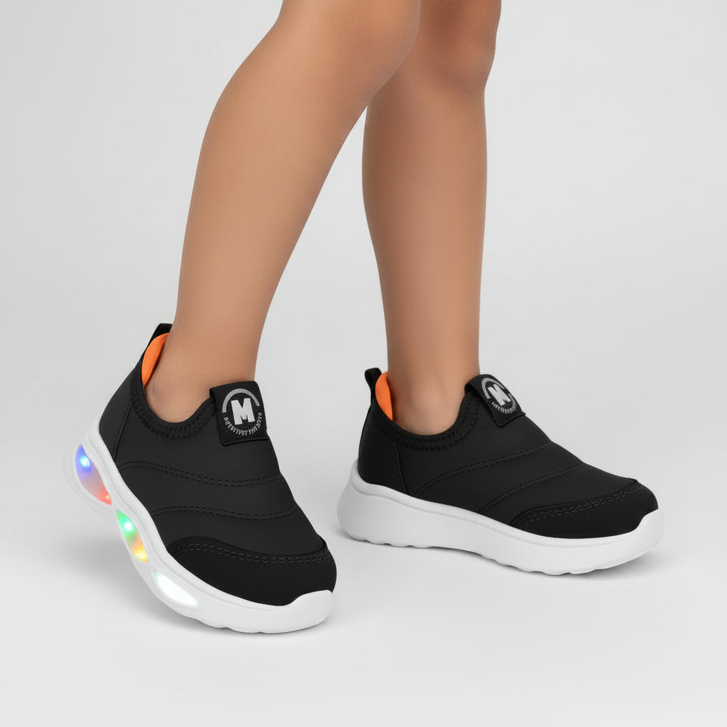Tênis Bebê Masculino Molekinho Courino com LED