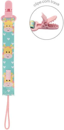 Prendedor De Chupeta Buba Animal Fun +3 Meses