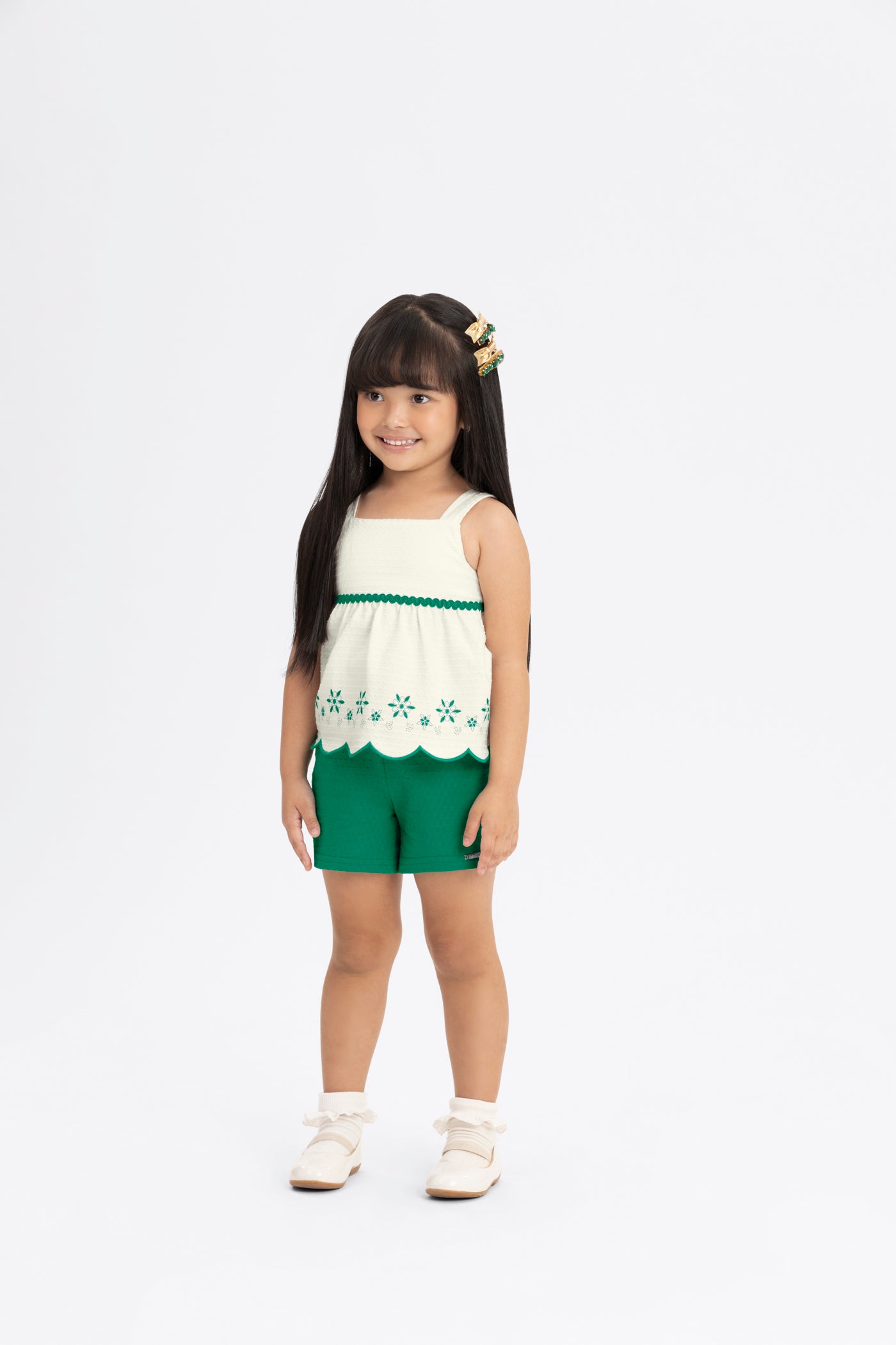 Conjunto Infantil Feminino Alakazoo Florzinhas