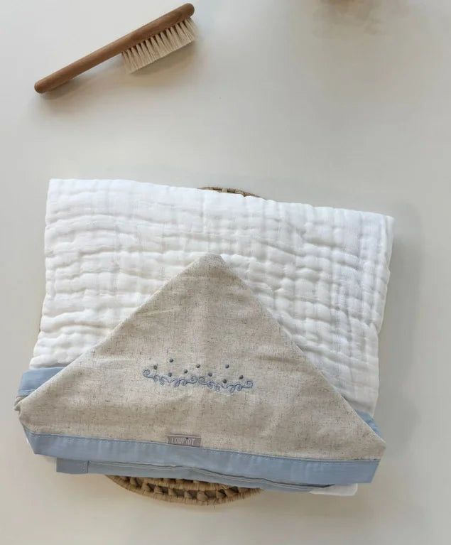 Toalhão Soft Loupiot Nature Bordado com Capuz – 85×100 cm
