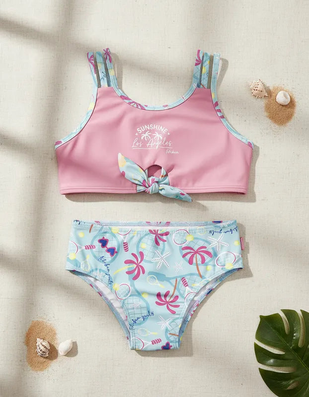 Biquíni Infantil Kamylus Tchibum Sunshine Los Angeles UV50+ – Moda Praia