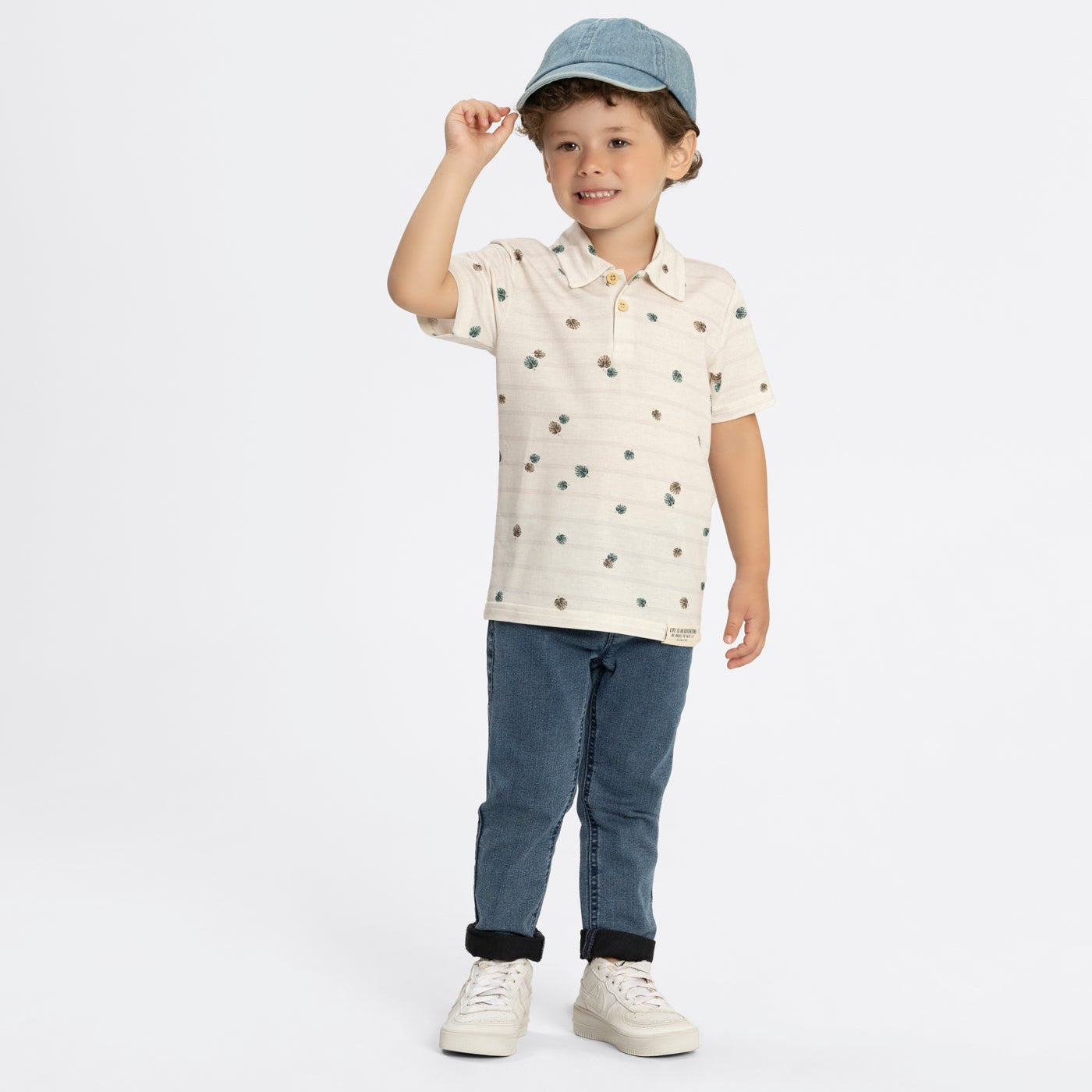 Camisa Polo Alakazoo Mini Folhas