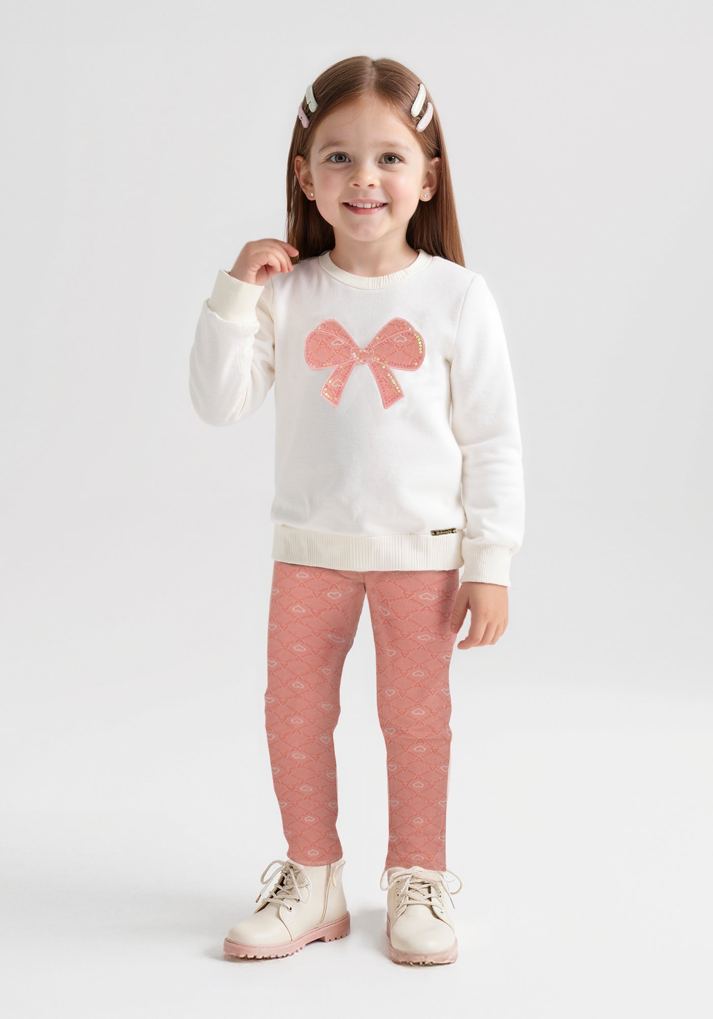 Conjunto Infantil Feminino Alakazoo Manga Longa Malha Pelo e Viena