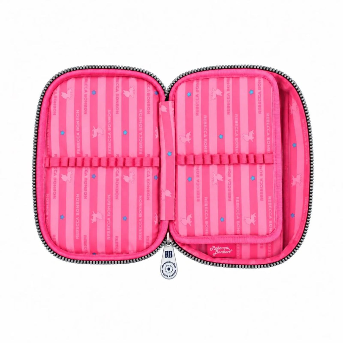 Estojo Box Escolar Rebecca Bonbon Jeans Star Oficial Clio 36 Lápis