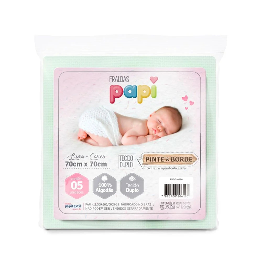 Fralda Luxo Pinte E Borde Com 5 Unidade Papi