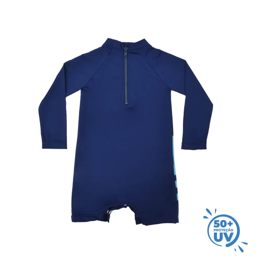 Macação Everly Masculino Com Ziper Tubarão