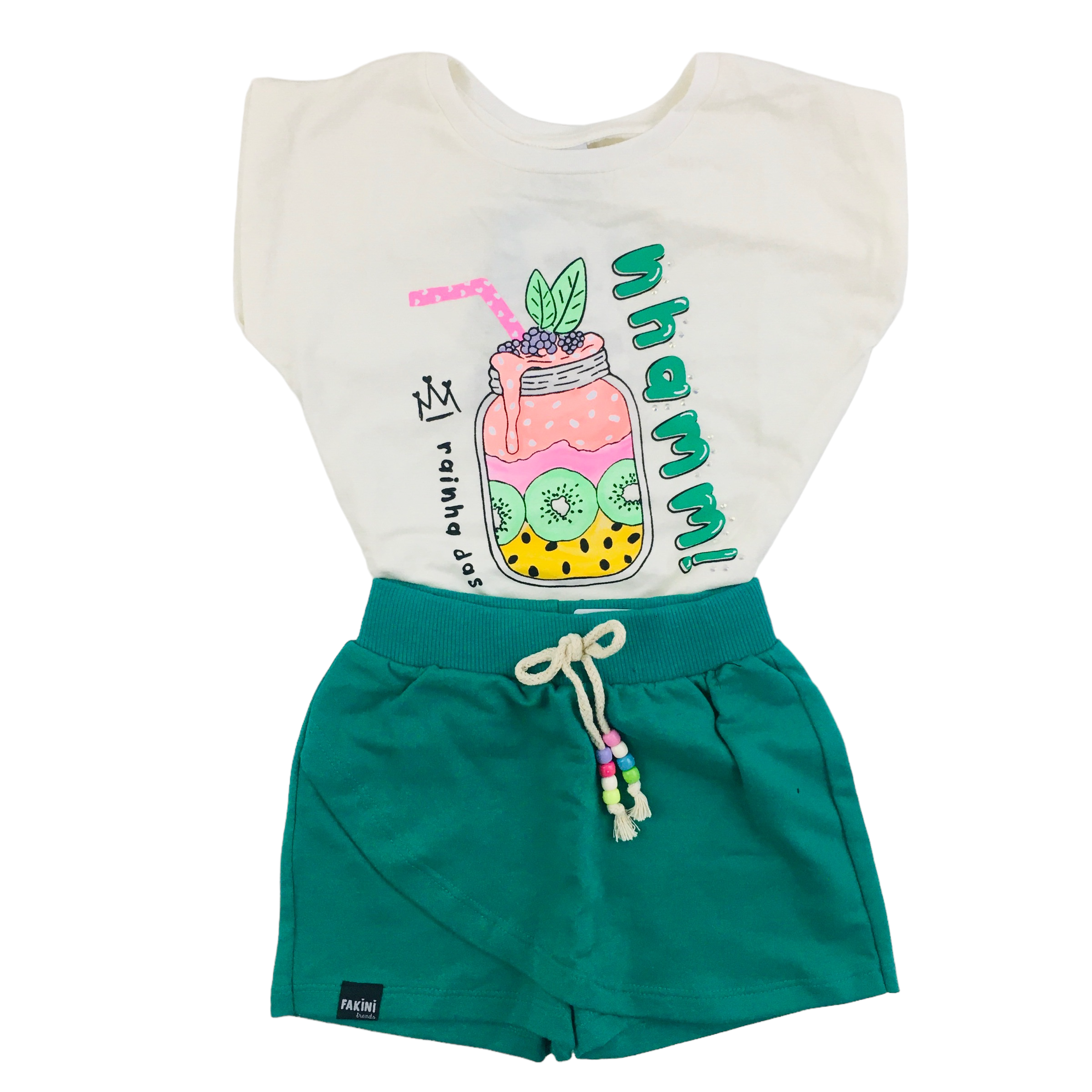 Conjunto Fakini Blusa E Short Saia Rainha Das Frutas
