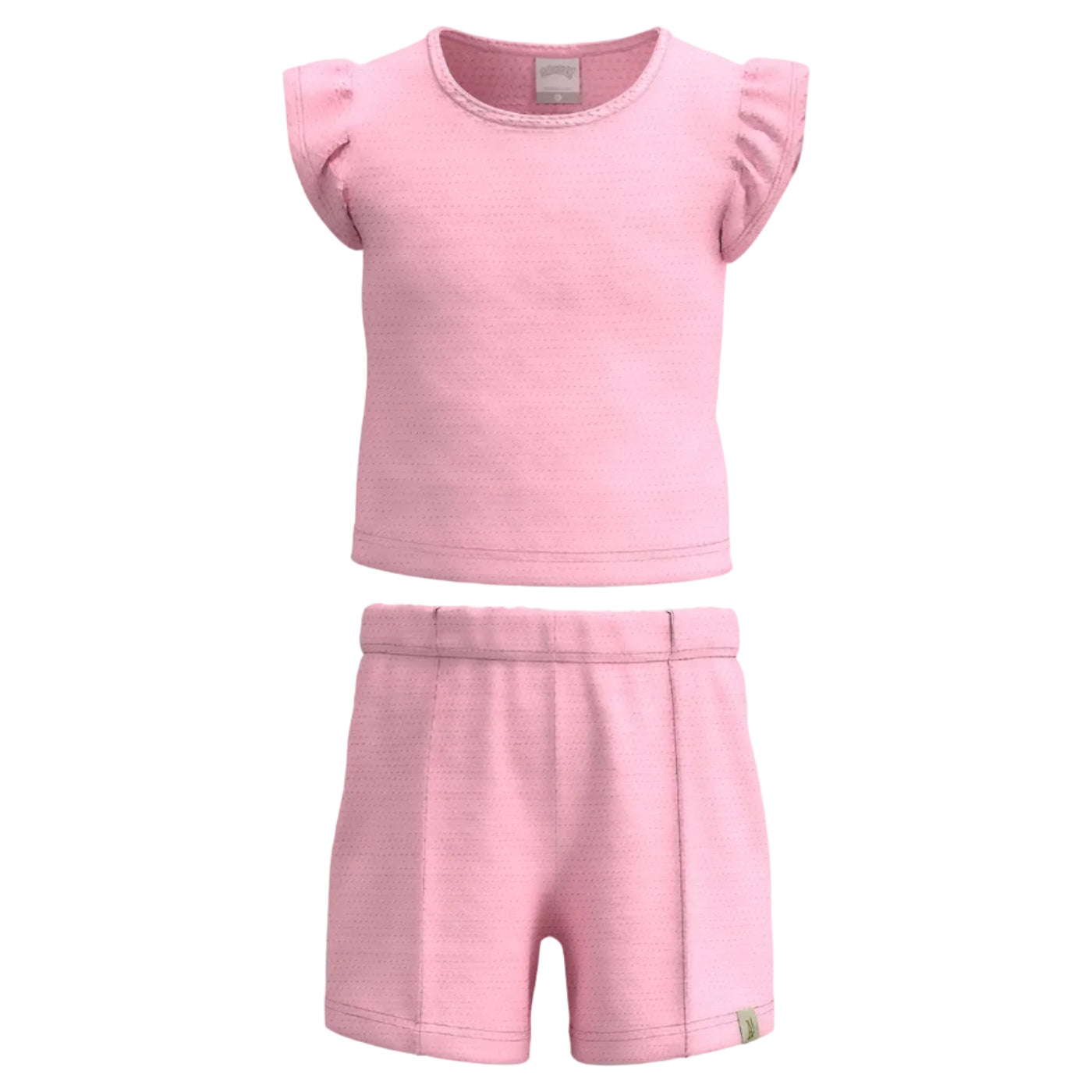 Conjunto Infantil Feminino Alakazoo Blusa e Short Texturizado Casual
