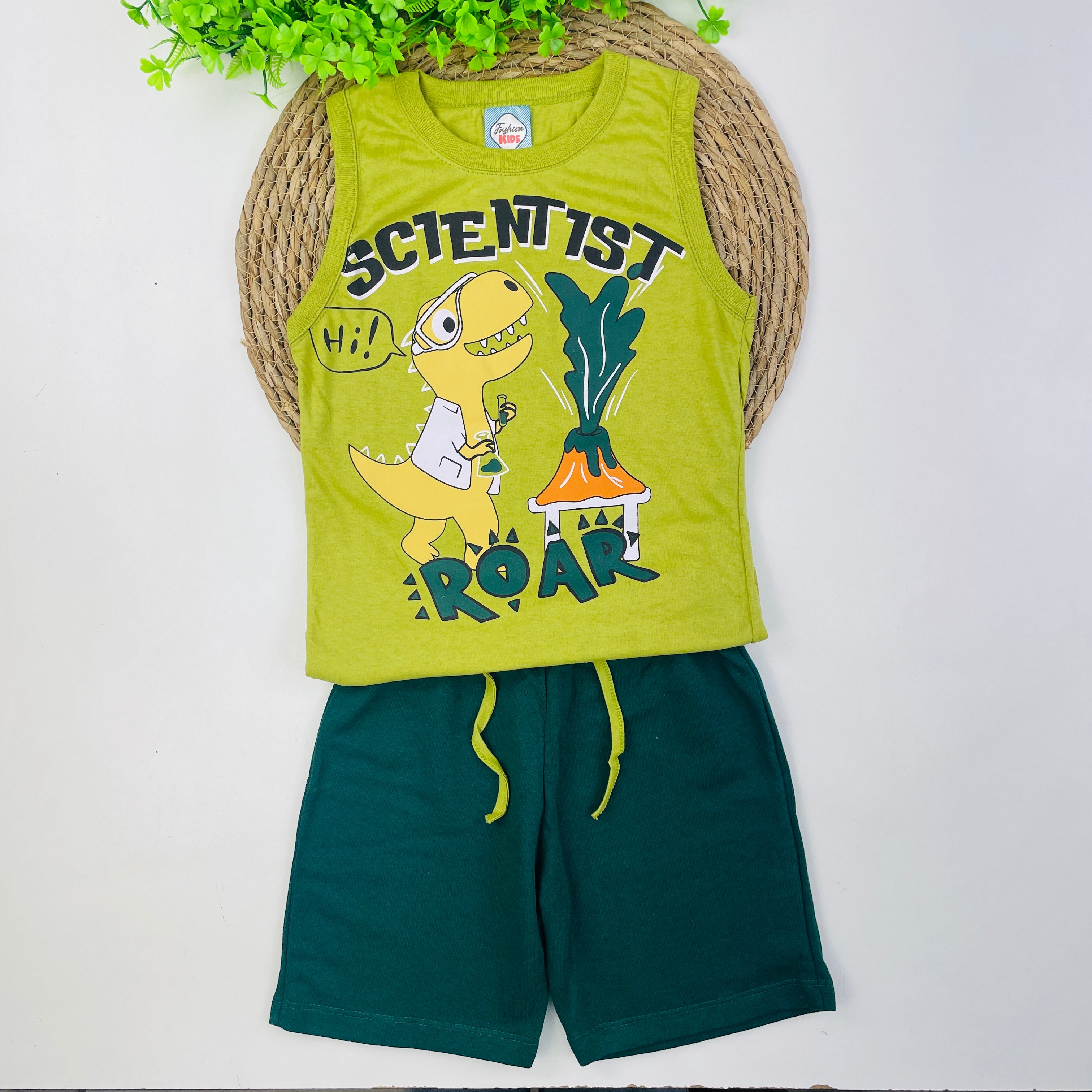 Conjunto Fashion Kids Infantil Masculino Scientist Roar