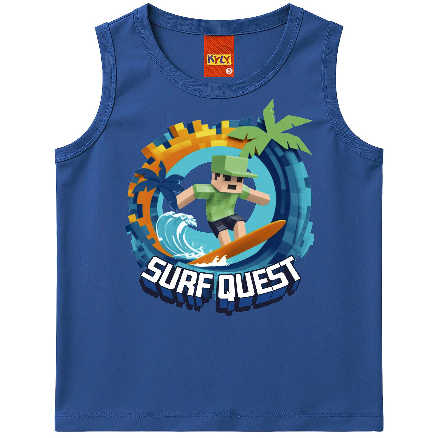 Regata Infantil Masculina Kyly Surf Quest Algodão Premium