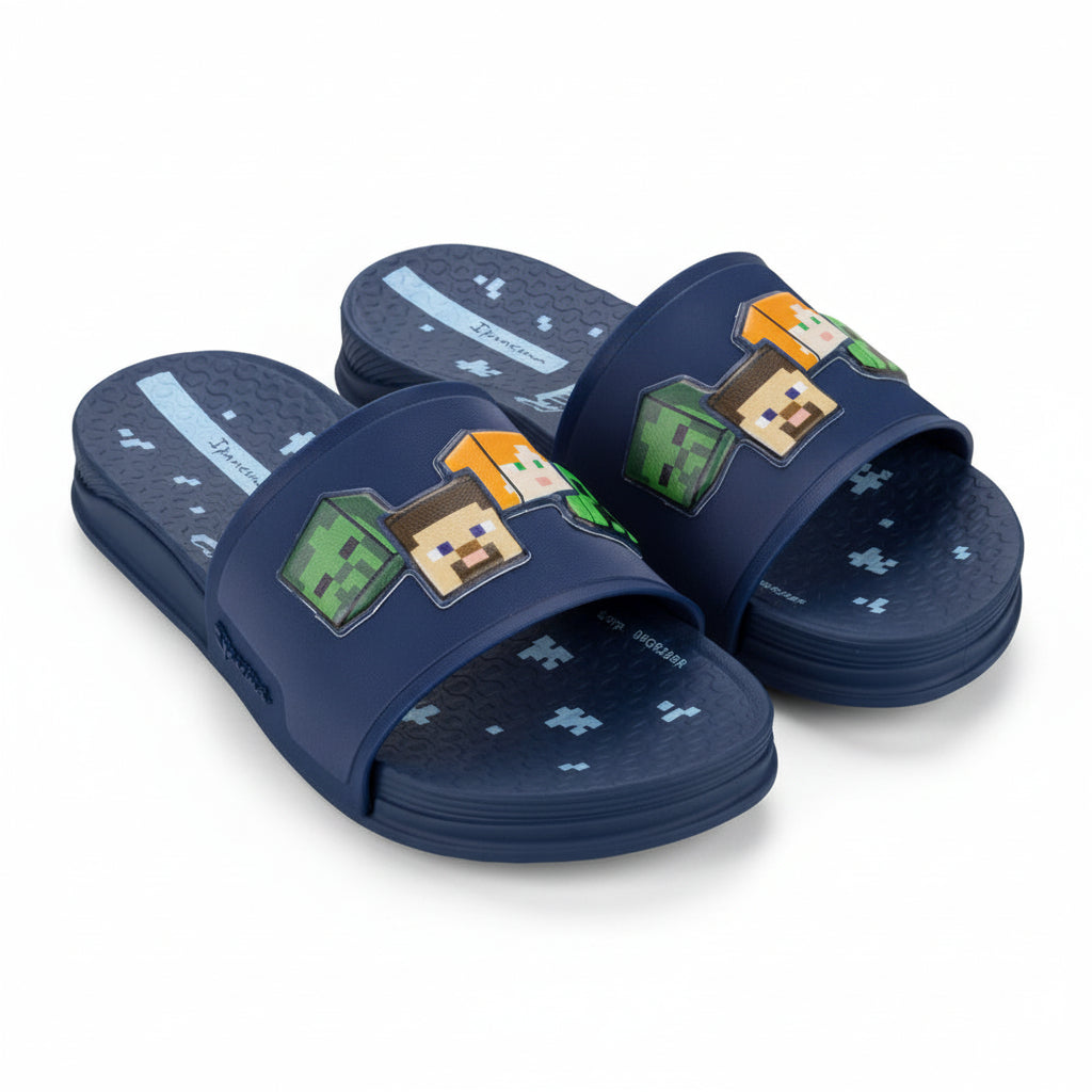 Sandália Infantil Ipanema Minecraft Slide Grendene