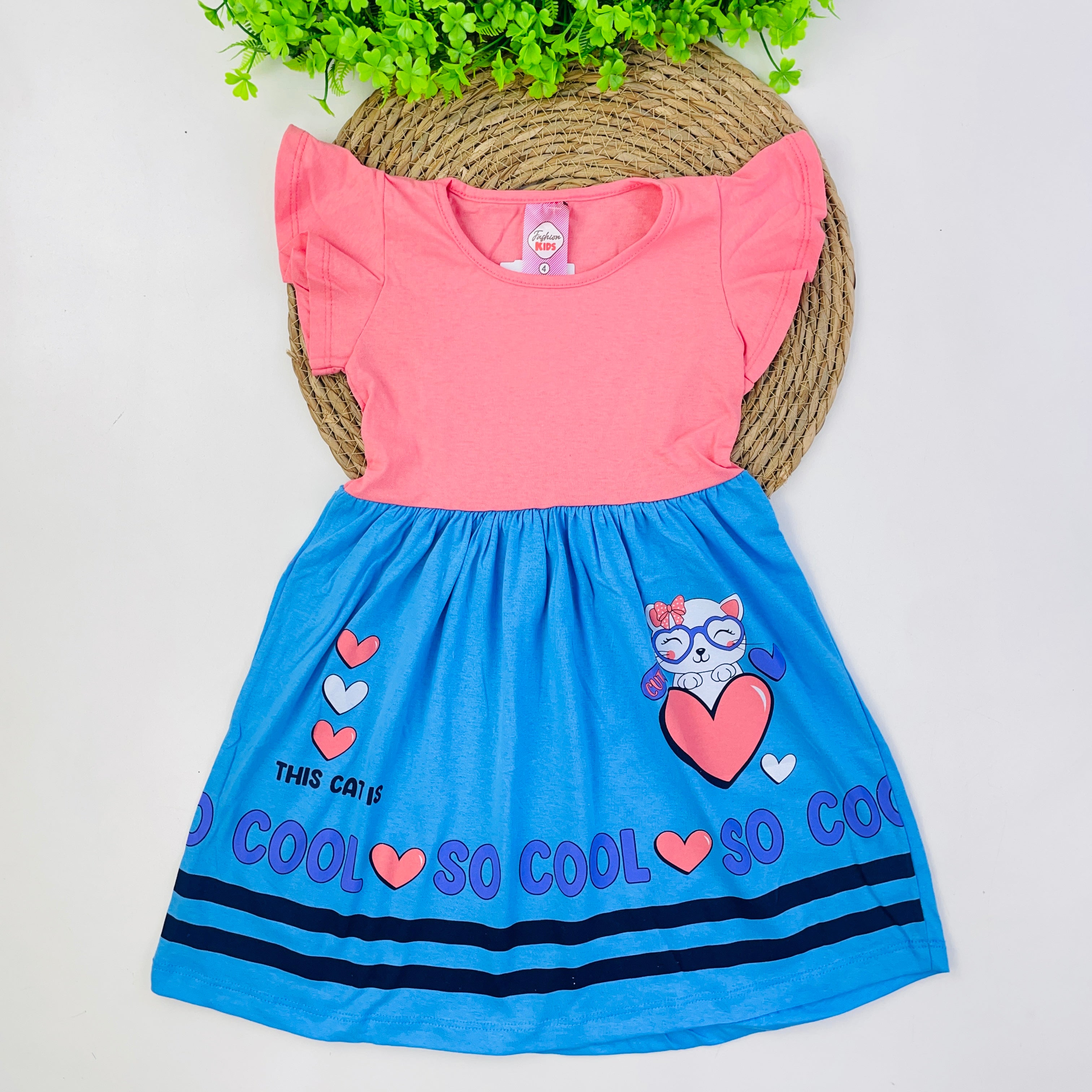 Vestido Fashion Kids Infantil MeninaThis Cat Is so Cool