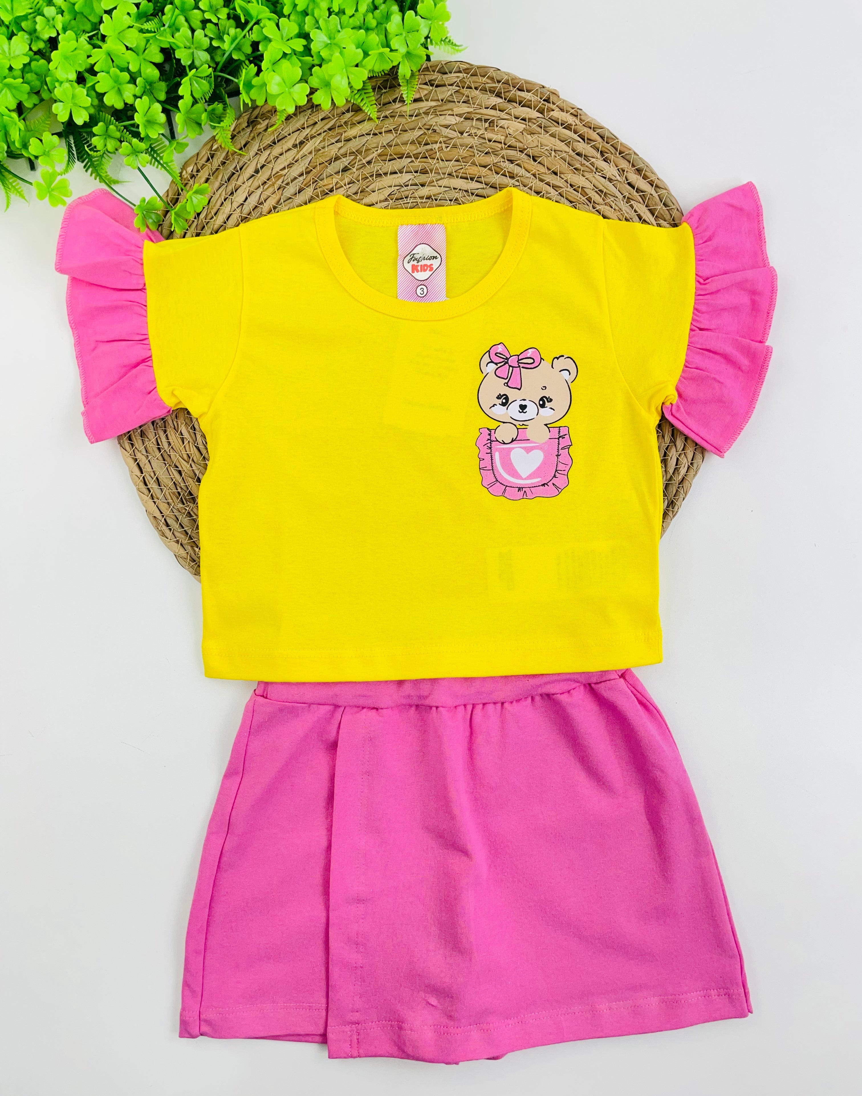 Conjunto Feminino Fashion Kids Ursinha