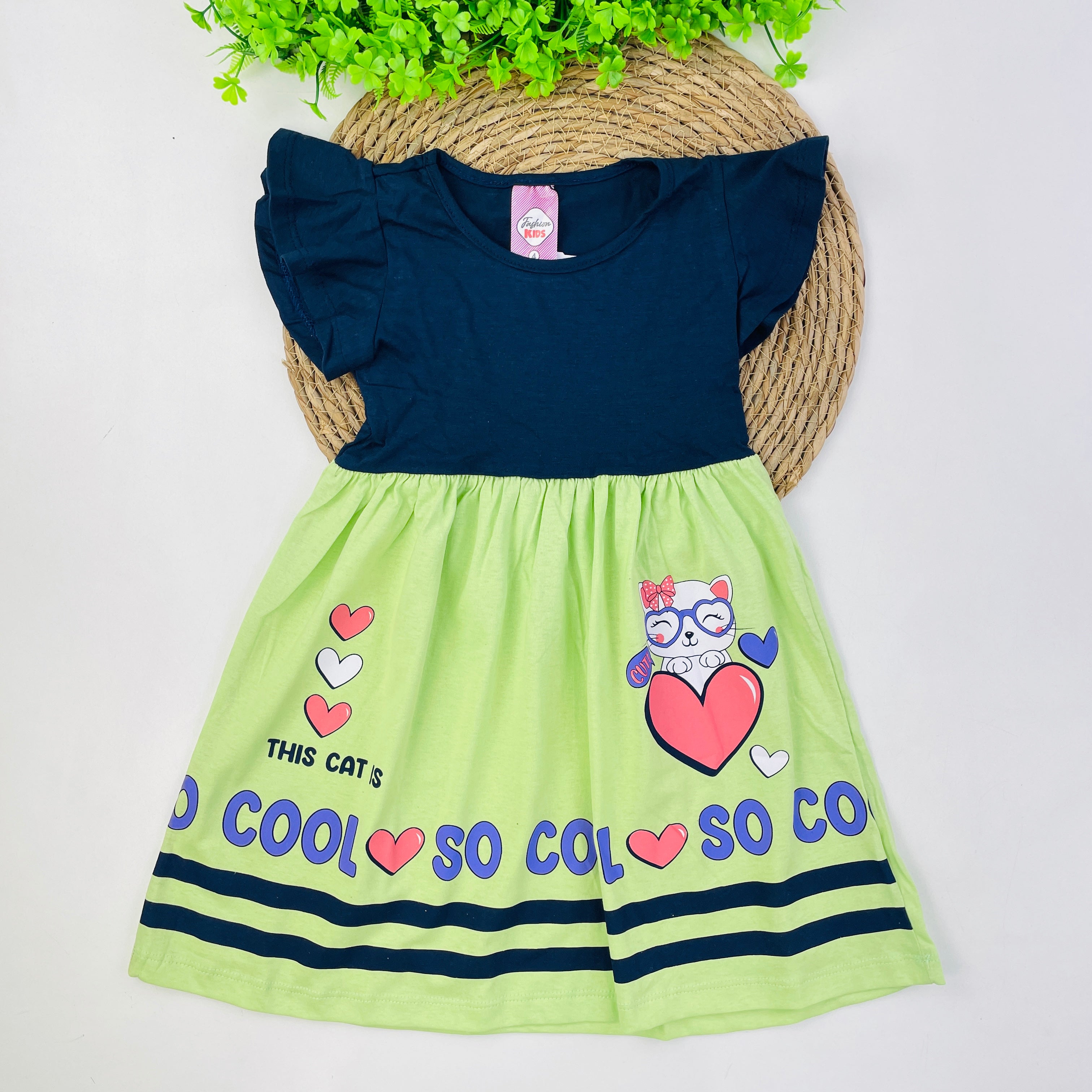Vestido Fashion Kids Infantil MeninaThis Cat Is so Cool