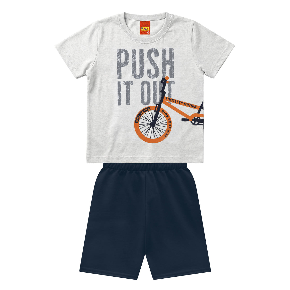 Conjunto Infantil Masculino Kyly T-Shirt Estampada e Calções