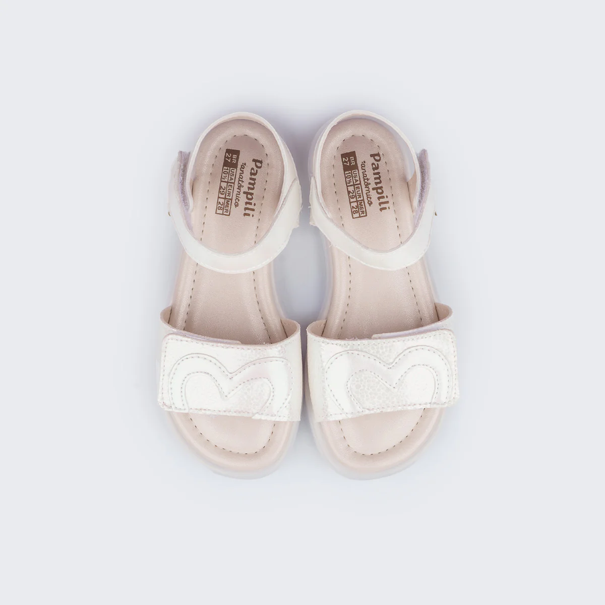 Sandália Infantil Pampili Lulli Led Luz Coração