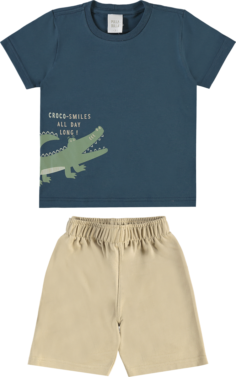 Conjunto Infantil Masculino Pulla Bulla Croco Smiles – Conforto e Estilo para o Dia a Dia