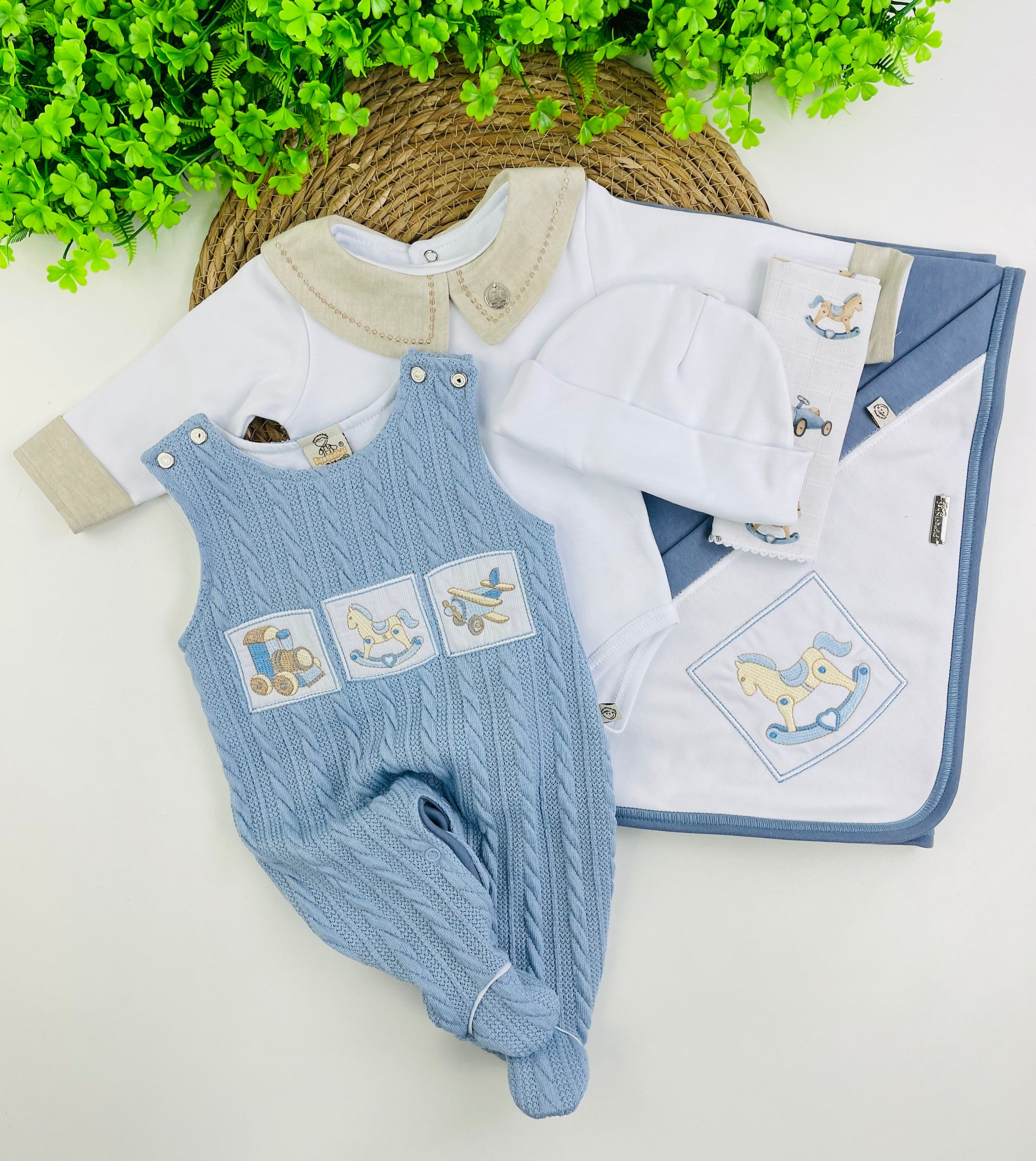 Saída De Maternidade Pipoquinhas Baby Cavalinho 5 Peças