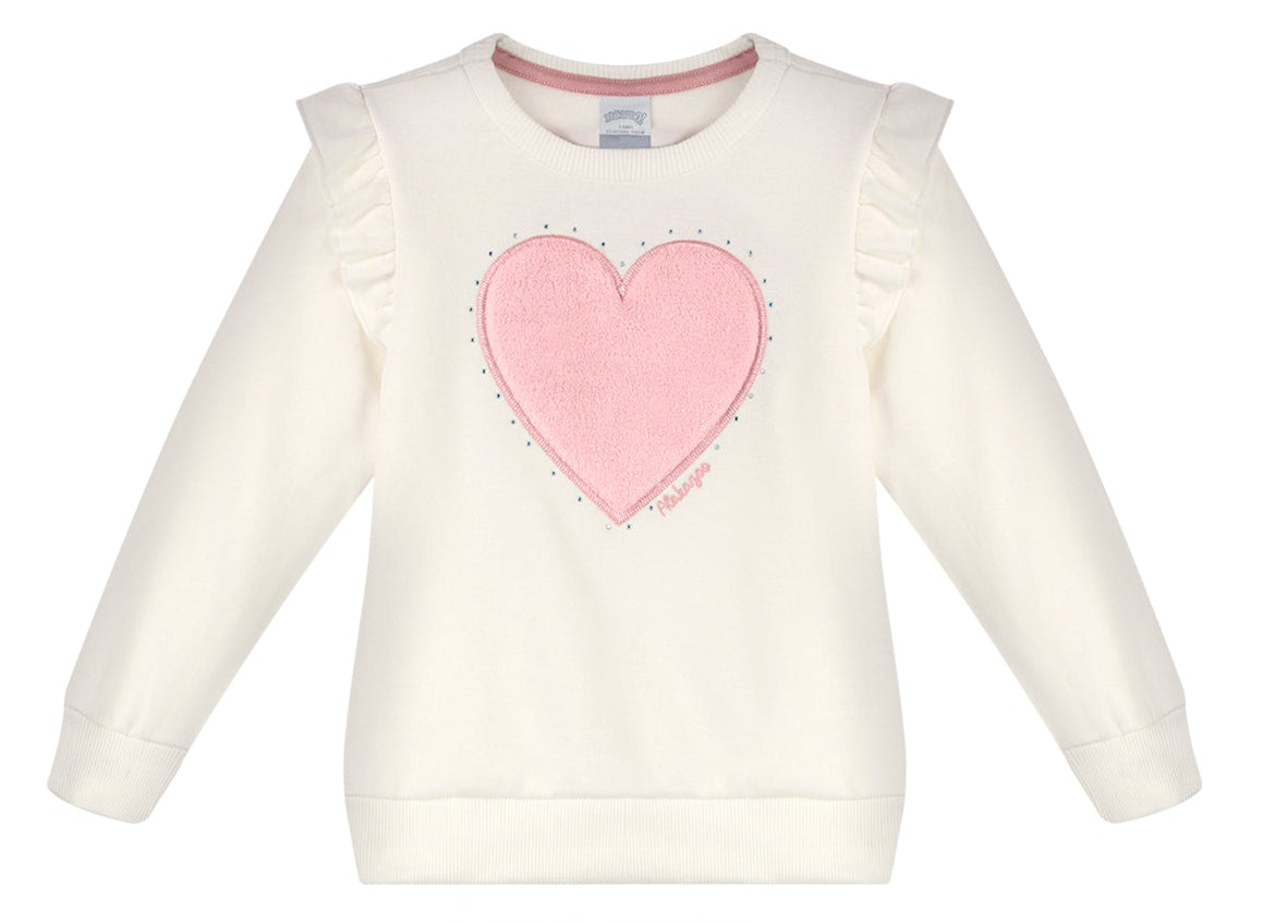Conjunto Infantil Feminino Alakazoo - Coração em Relevo e Detalhes Peluciados
