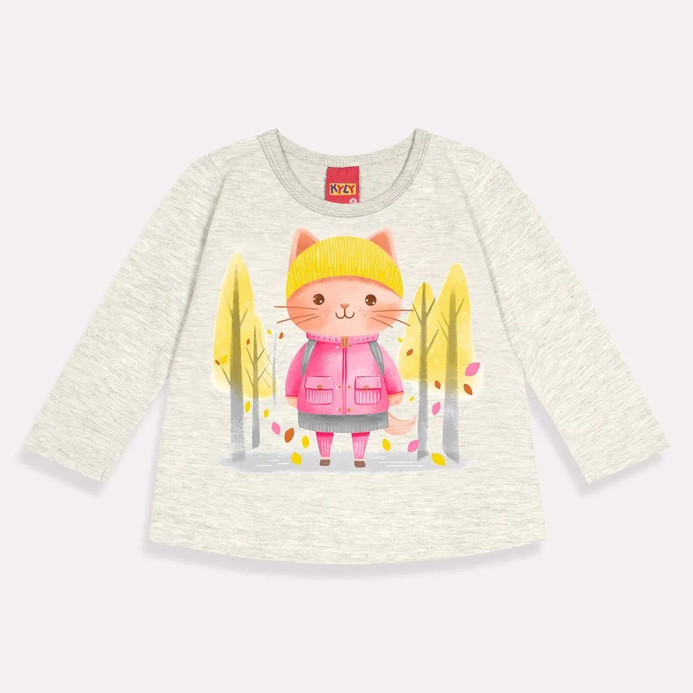 Blusa Feminina Manga Longa Kyly Gatinha