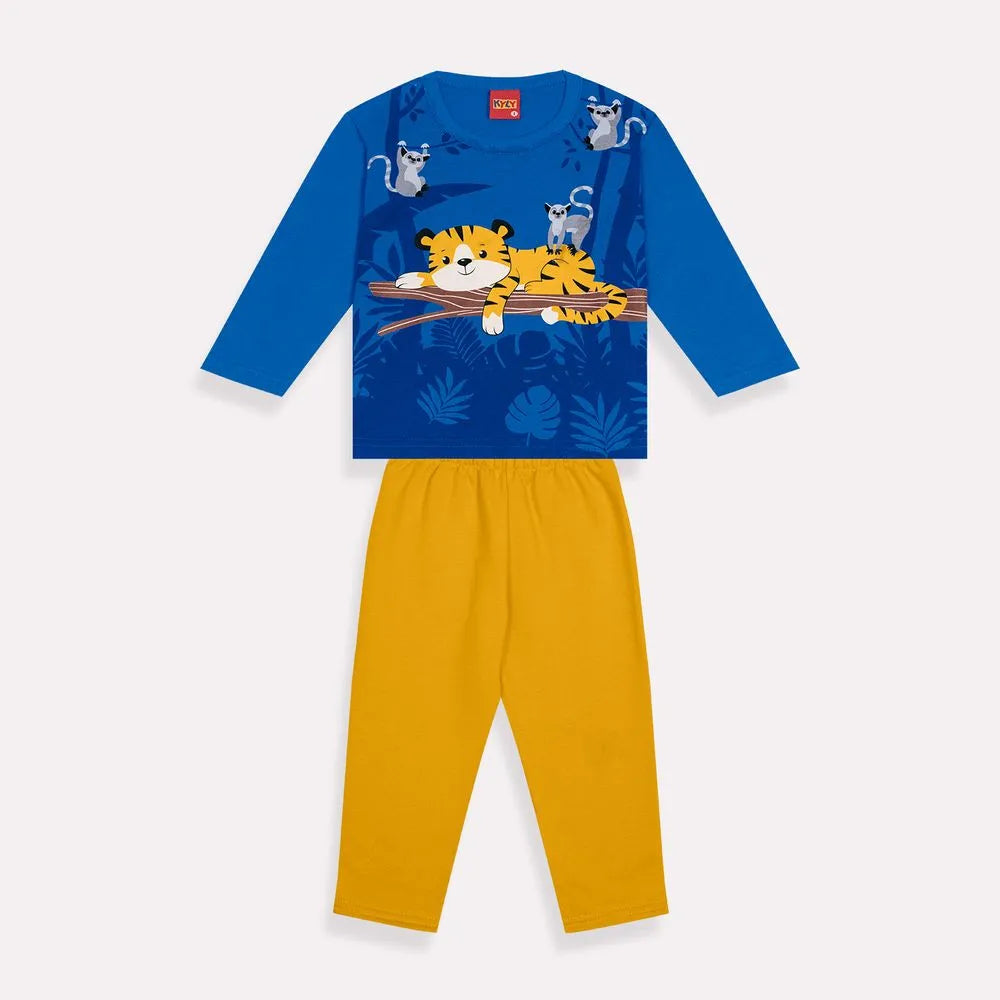 Conjunto Masculino Kyly Tigre E Lemures Moleton