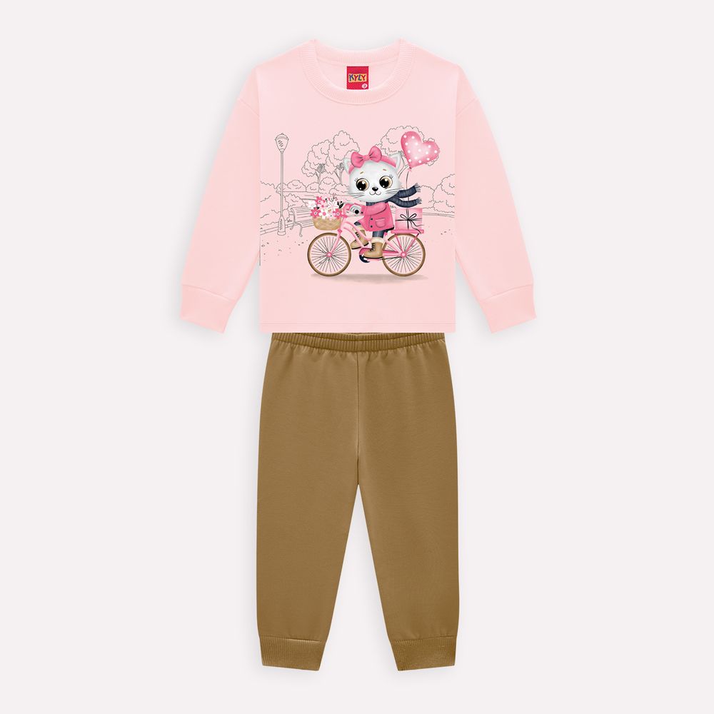 Conjunto Feminino Kyly Gatinha na Bicicleta