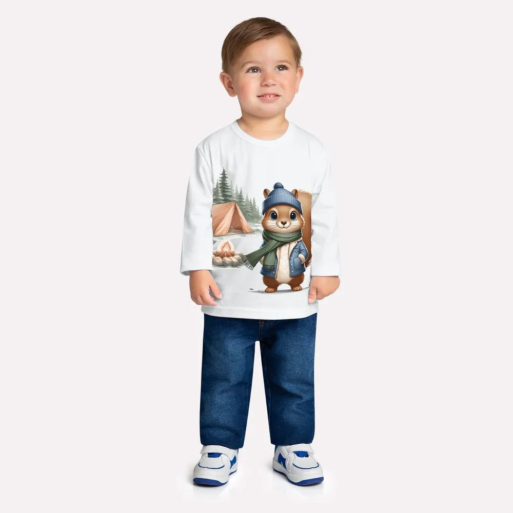 Camiseta Manga Longa Esquilo