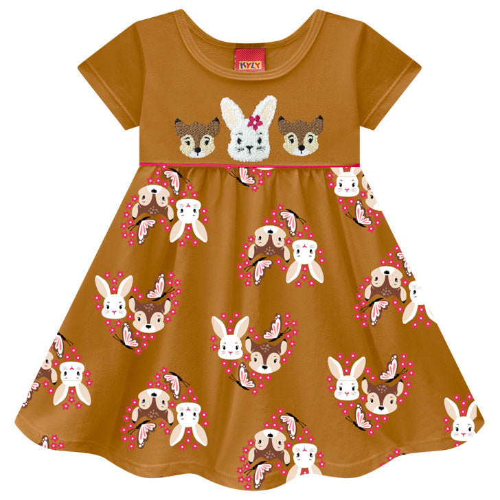 Vestido Kyly Coelha E Bambi