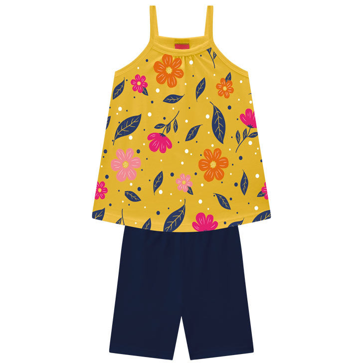 Conjunto Kyly Flores e Folhas